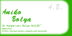 aniko bolya business card